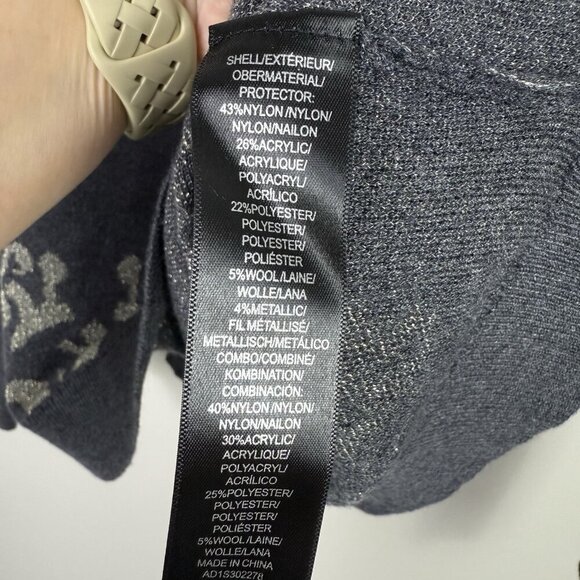 Adrianna Papell Women's Gray Metallic Boat Neck Pull Over Sweater Size Large NWT - Picture 9 of 10